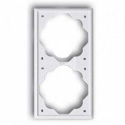 Рамка ABB impuls 2 поста альпийский белый (1722-74)