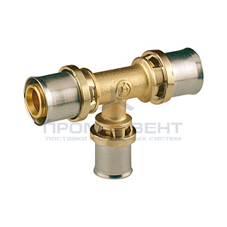 Тройник переходной Giacomini RM151 - 26x3.0 x 20x2.0 x 26x3.0 (прессовой, для металлопластик.труб)