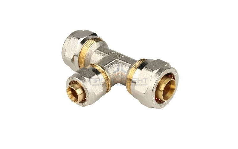 Тройник переходной STOUT - 16 x 20 x 16 (винтовой, для металлопластиковых труб)