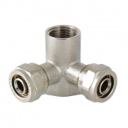 Водорозетка проходная VALTEC VTm.334 - 16 x 1/2" (винтовая, для металлопластиковых труб)