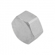 Заглушка латунная с внутренней резьбой STOUT - 3/8" (никелированная)