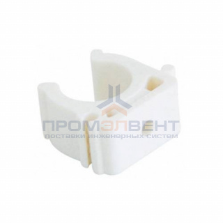 Клипса для труб KALDE - 50 (для полипропиленовых труб, цвет белый)