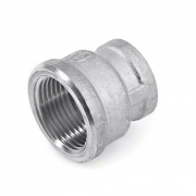 Муфта латунная резьбовая переходная STOUT - 1/2" x 3/8" (никелированная)