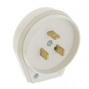 Вилка для плиты 32А 220В с заземлением белая ВПпл10-01-Ст IEK